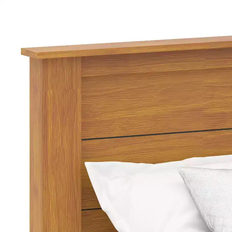 Queen Bed with Headboard Amber Walnut