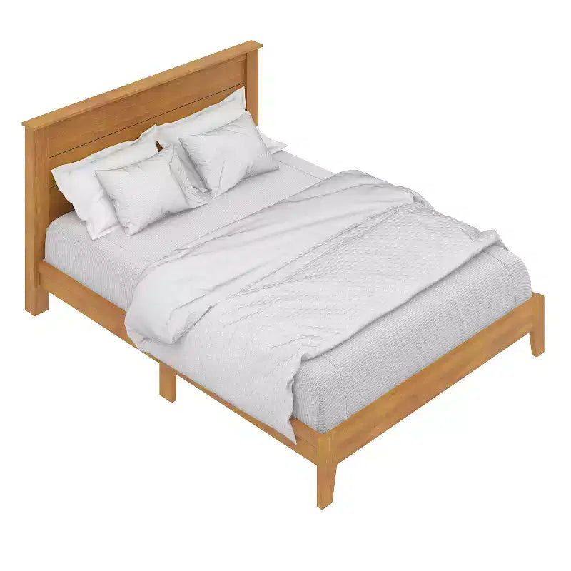 Queen Bed with Headboard Amber Walnut