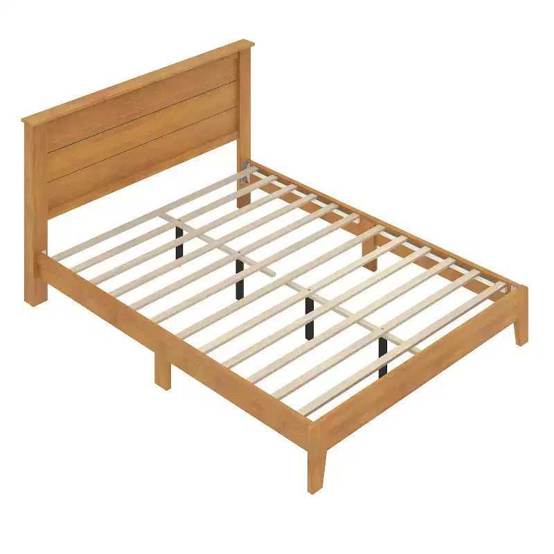 Queen Bed with Headboard Amber Walnut