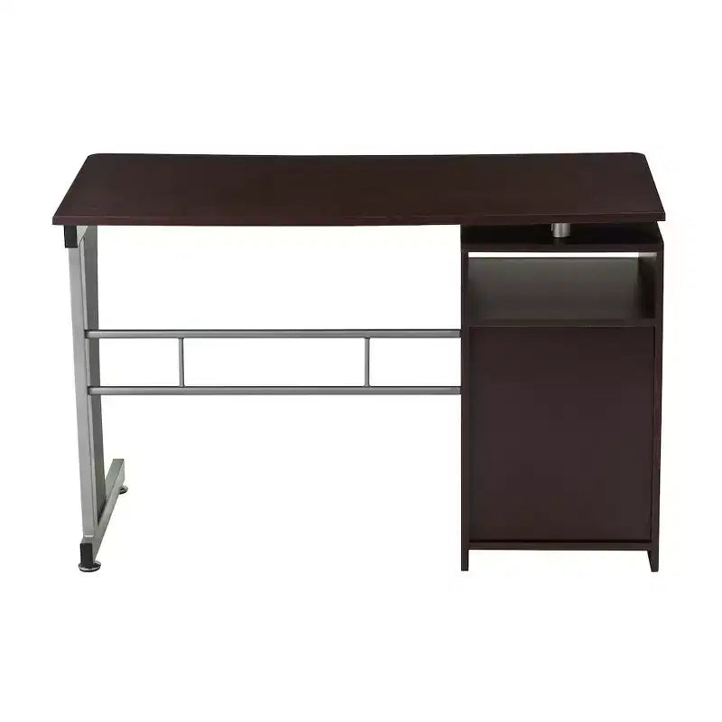Bureau informatique de 48 po avec piédestal à 3 tiroirs et surface de travail surélevée