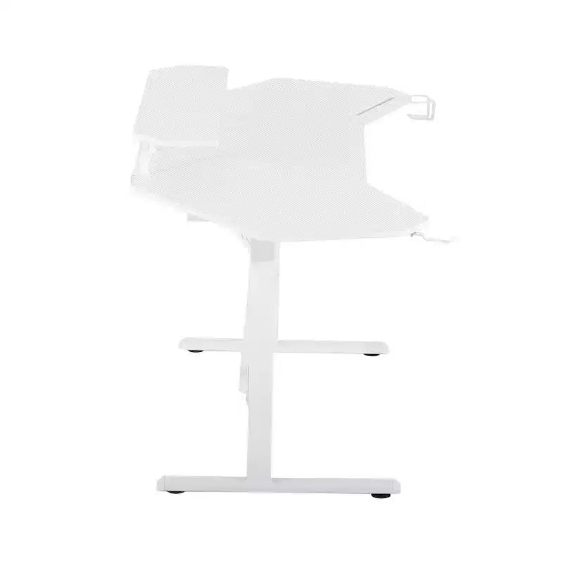 Bureau de jeu de 179 cm avec deux étagères pour moniteur, porte-gobelet et support d'accessoires