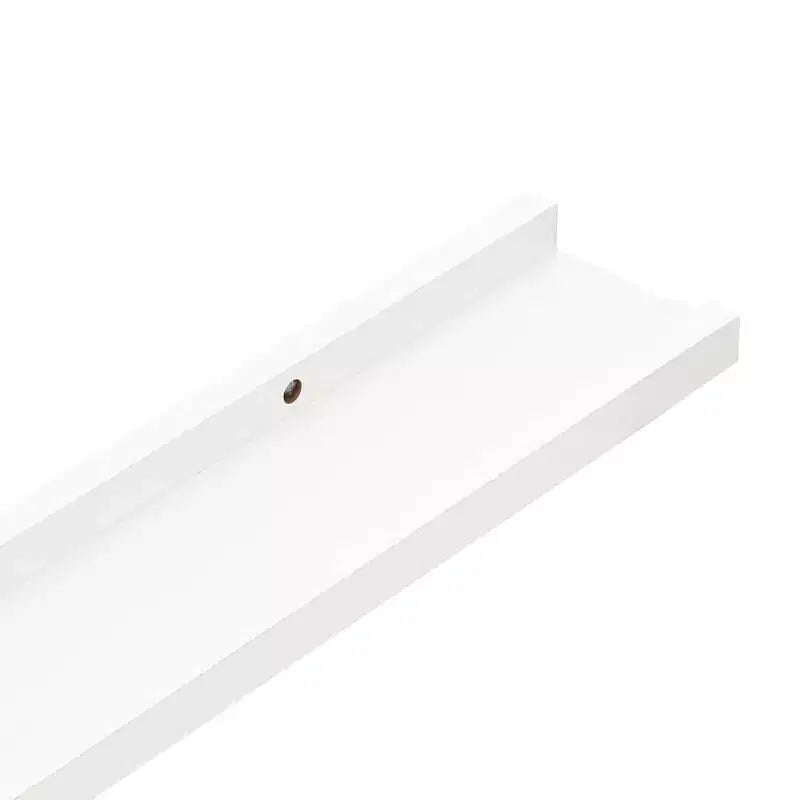 Lot de 4 étagères murales flottantes blanches – 100 cm, rectangulaires en MDF, finition mate