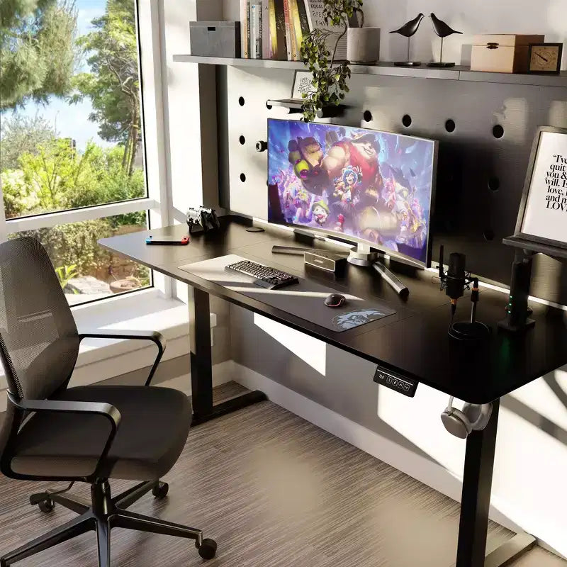 Bureau debout électrique de 160 cm de hauteur réglable avec préréglages de mémoire et plateau de table à assemblage