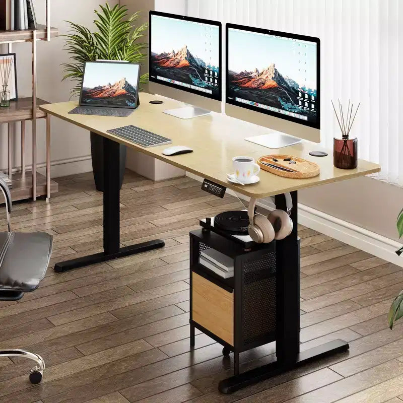 Bureau debout électrique de 160 cm de hauteur réglable avec préréglages de mémoire et plateau de table à assemblage