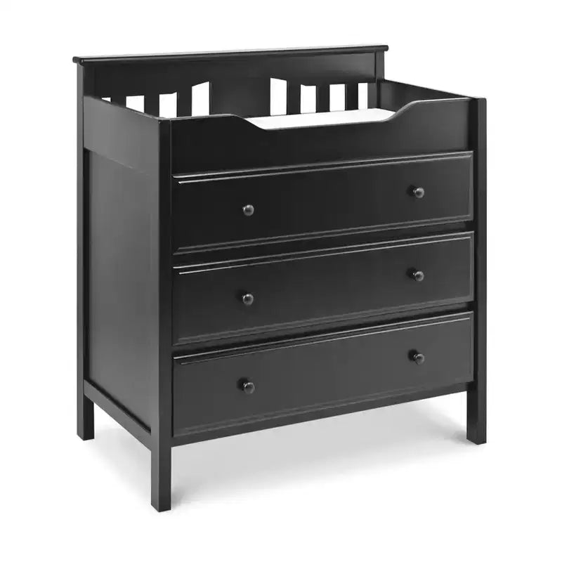 Commode à langer 3 tiroirs avec matelas à langer – Pin massif, GREENGUARD Gold