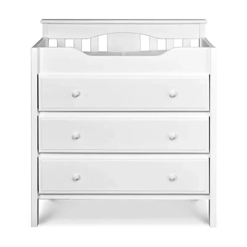 Commode à langer 3 tiroirs avec matelas à langer – Pin massif, GREENGUARD Gold