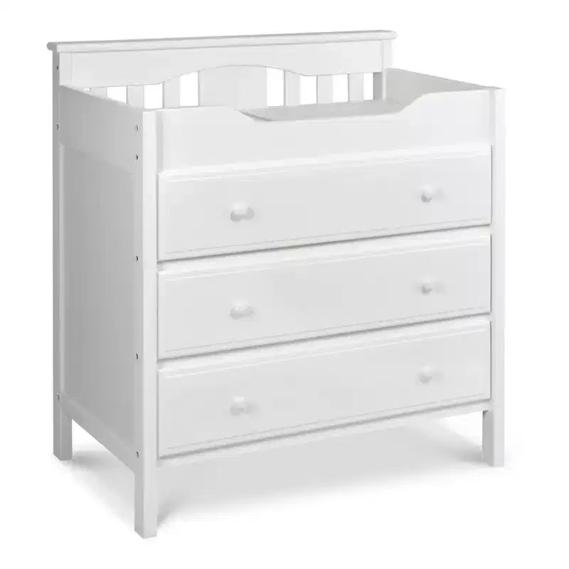 Commode à langer 3 tiroirs avec matelas à langer – Pin massif, GREENGUARD Gold