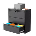 1 Cold Rolled Steel 40Inch Height 3 Drawers Metal File Cabinet [3 Drawers Standard Lateral Filing Cabinet] Steel Plate With Coating