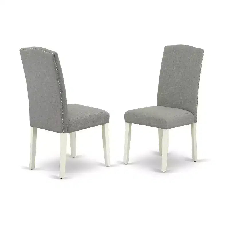 Ensemble de salle à manger rectangulaire 7 pièces Jacobean marron vieilli avec 6 chaises Parson, 6 places