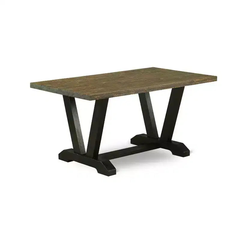 Ensemble de salle à manger rectangulaire Jacobean brun 6 pièces pour 5 personnes