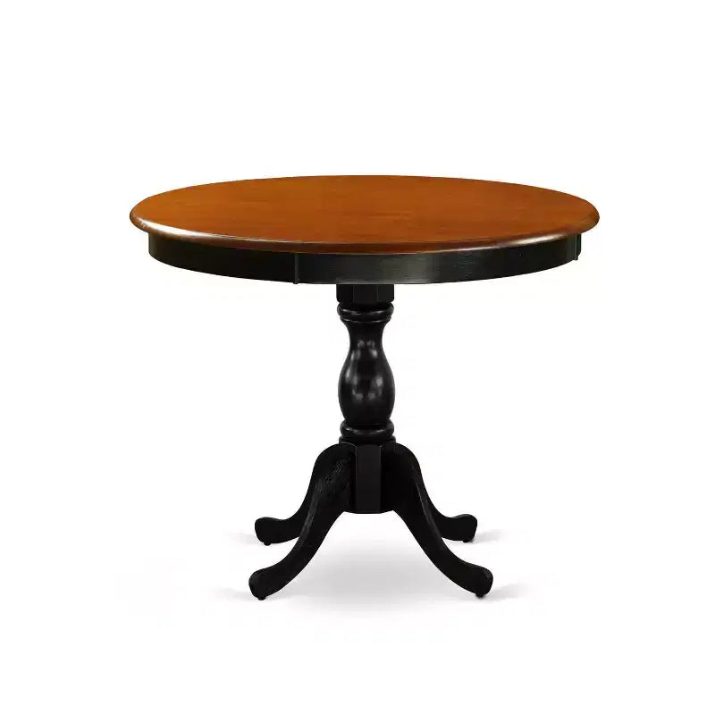 Ensemble de salle à manger 5 pièces noir et cerisier, 4 places