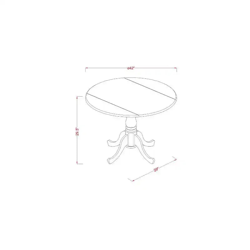 Ensemble table de salle à manger ronde extensible en chêne naturel, 4 places, 5 pièces