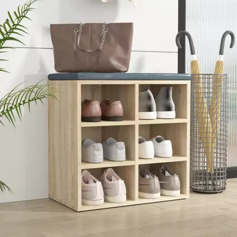 vidaXL Shoe Cabinet Sonoma oak Engineered wood Medium Shoe Cabinet
