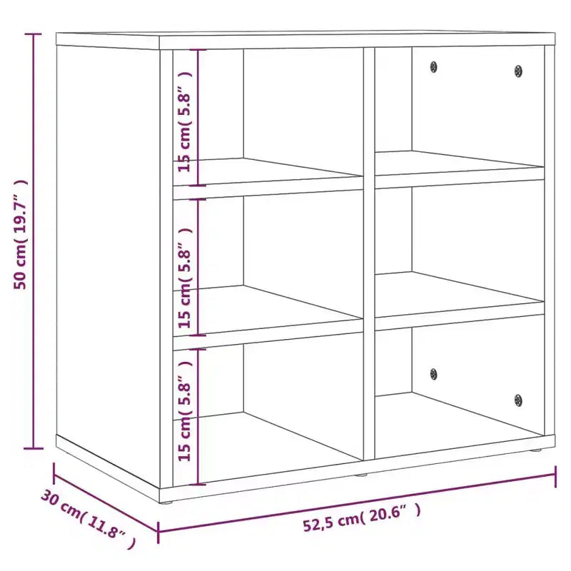 vidaXL Shoe Cabinet Sonoma oak Engineered wood Medium Shoe Cabinet