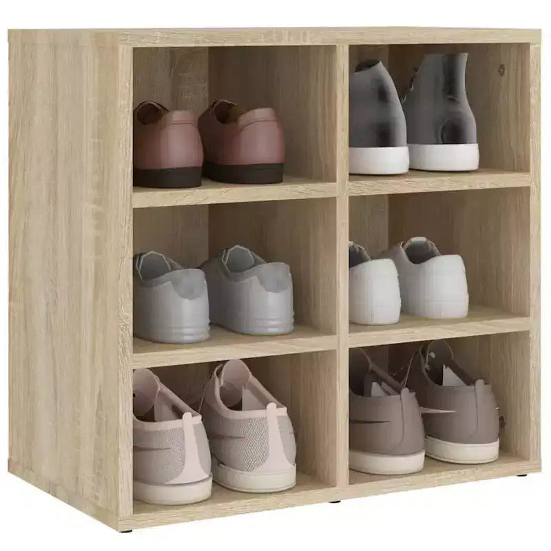 vidaXL Shoe Cabinet Sonoma oak Engineered wood Medium Shoe Cabinet