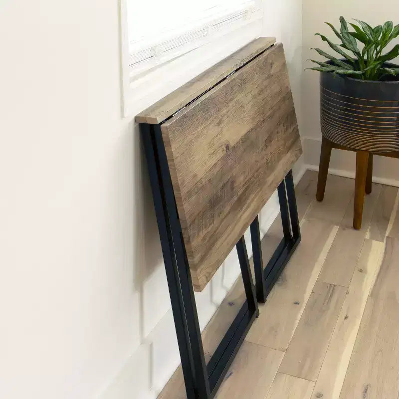 Rustic Natural Folding Computer Desk