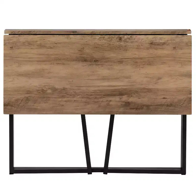 Rustic Natural Folding Computer Desk