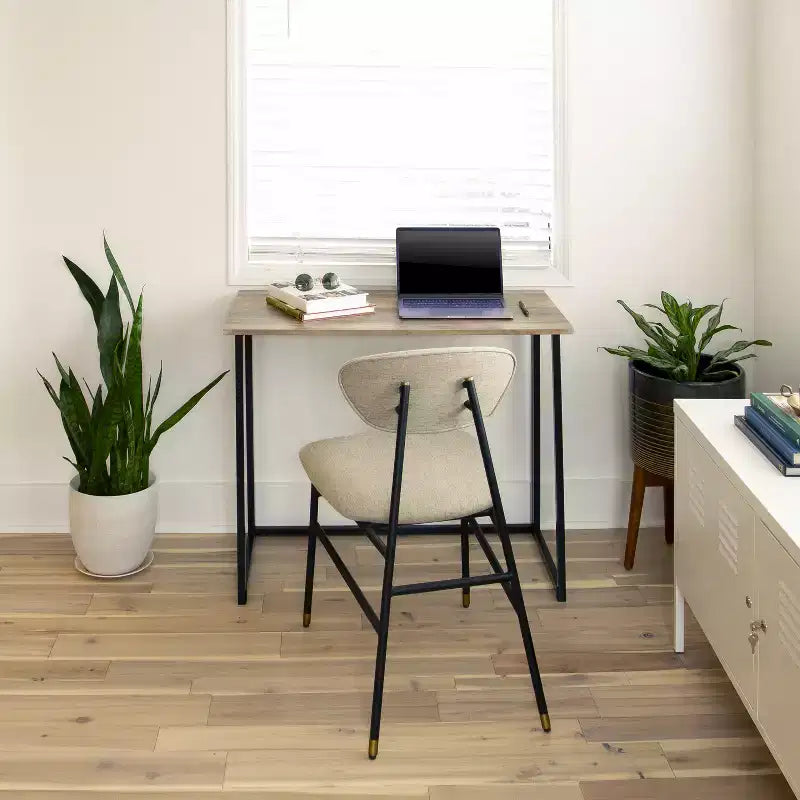 Rustic Natural Folding Computer Desk