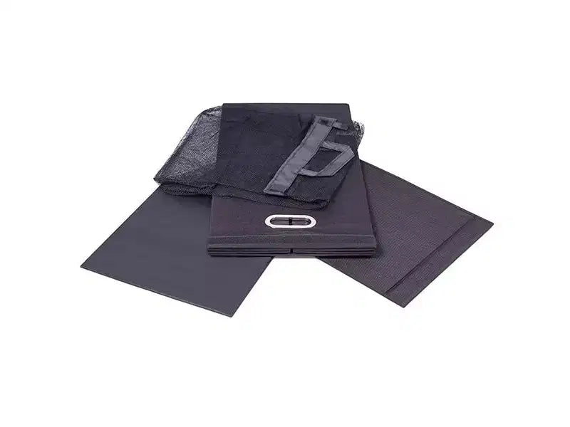 Panier à linge individuel en lin avec couvercle et sac amovible – 83 litres, noir