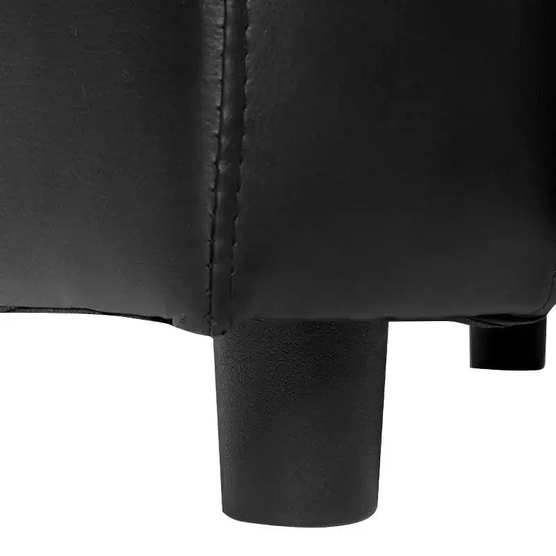 Fauteuil inclinable en similicuir PU pour enfants avec rangement dans les accoudoirs, appuie-tête et repose-pieds réglable