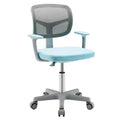 Costway Kids Desk Chair Adjustable Height Children Study Chair w/Auto Brake Casters Blue / Pink