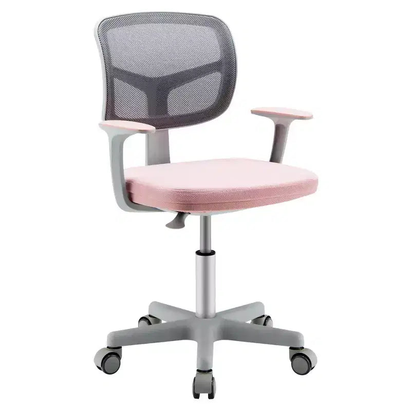 Chaise de bureau pour enfants réglable en hauteur avec roulettes autobloquantes et support lombaire