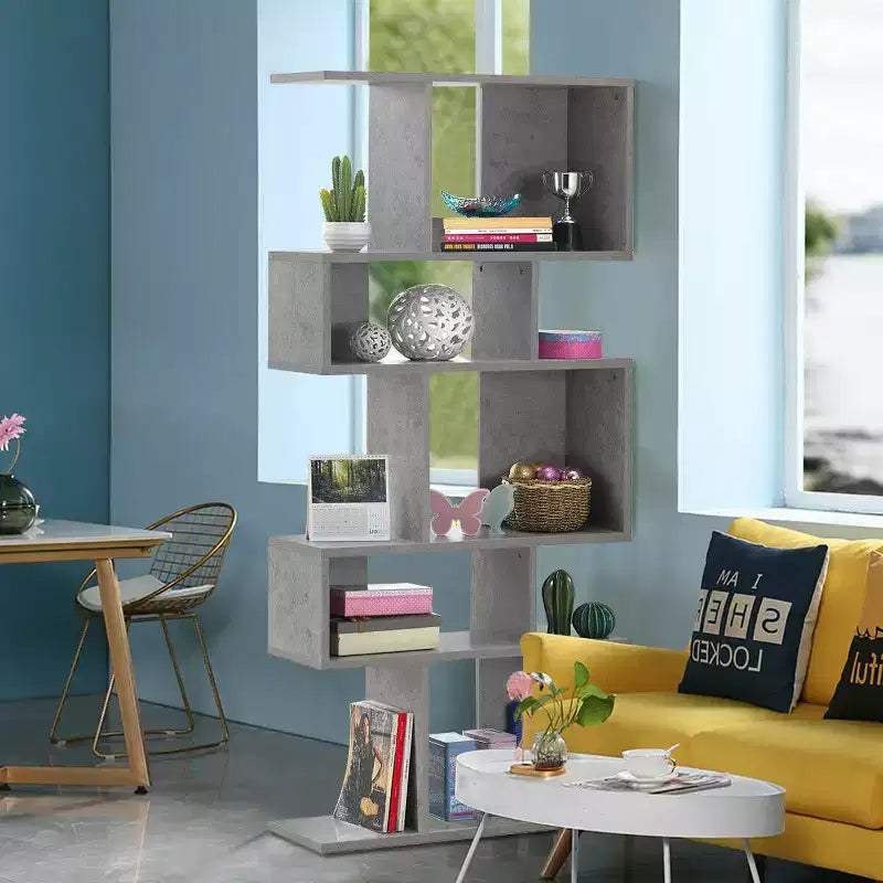 Étagère d'angle échelle 5 cubes autoportante – Meuble de rangement et bibliothèque