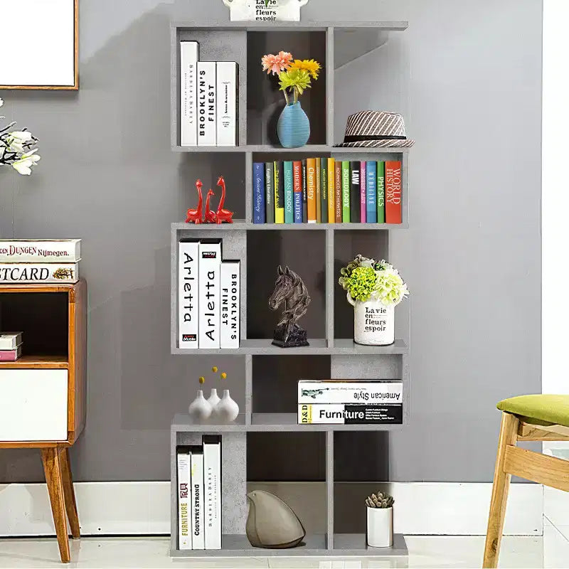 Étagère d'angle échelle 5 cubes autoportante – Meuble de rangement et bibliothèque