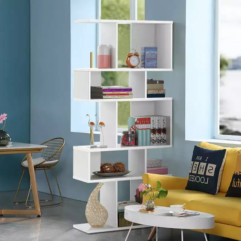 Étagère d'angle échelle 5 cubes autoportante – Meuble de rangement et bibliothèque