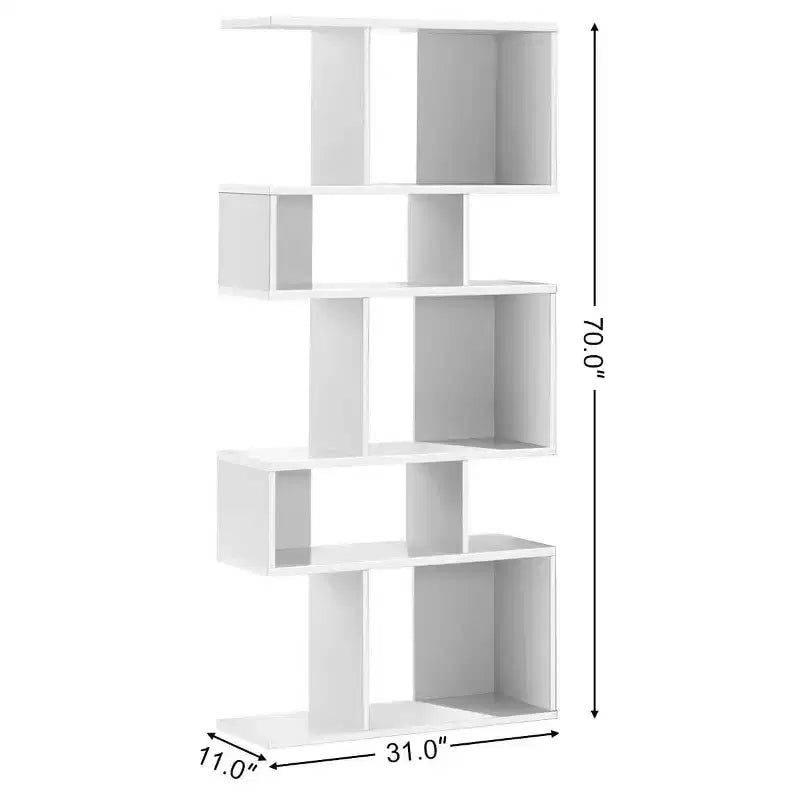 Étagère d'angle échelle 5 cubes autoportante – Meuble de rangement et bibliothèque