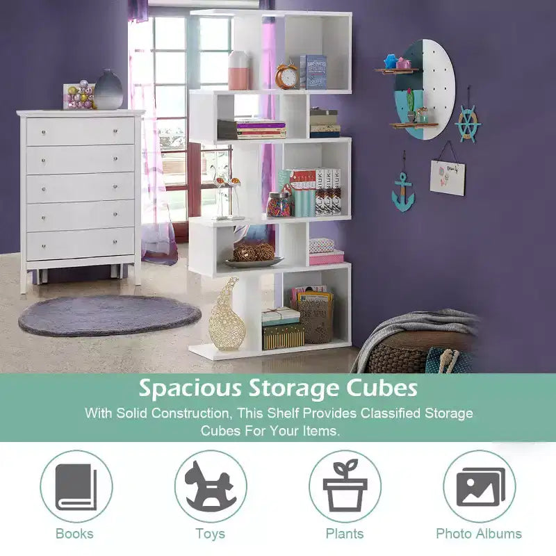 Étagère d'angle échelle 5 cubes autoportante – Meuble de rangement et bibliothèque