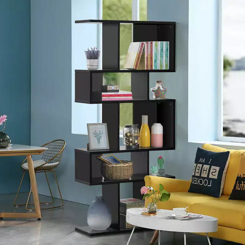 Étagère d'angle échelle 5 cubes autoportante – Meuble de rangement et bibliothèque