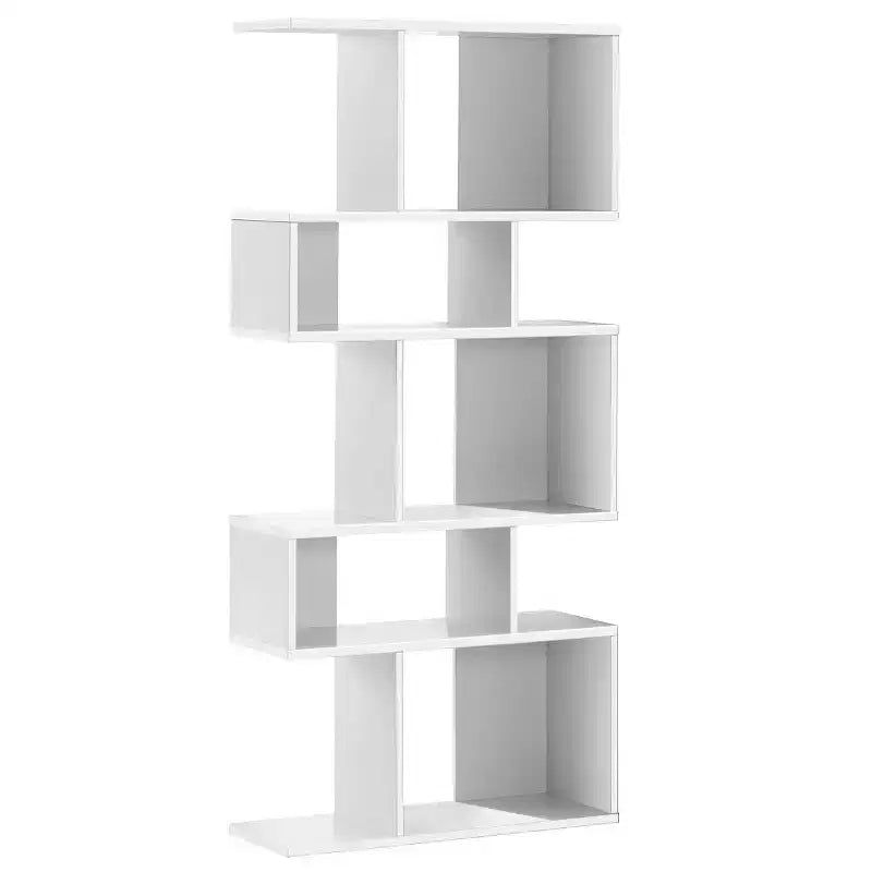 Étagère d'angle échelle 5 cubes autoportante – Meuble de rangement et bibliothèque