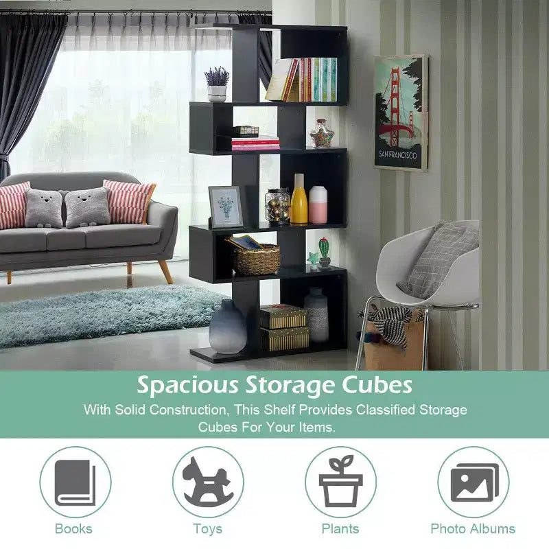 Étagère d'angle échelle 5 cubes autoportante – Meuble de rangement et bibliothèque