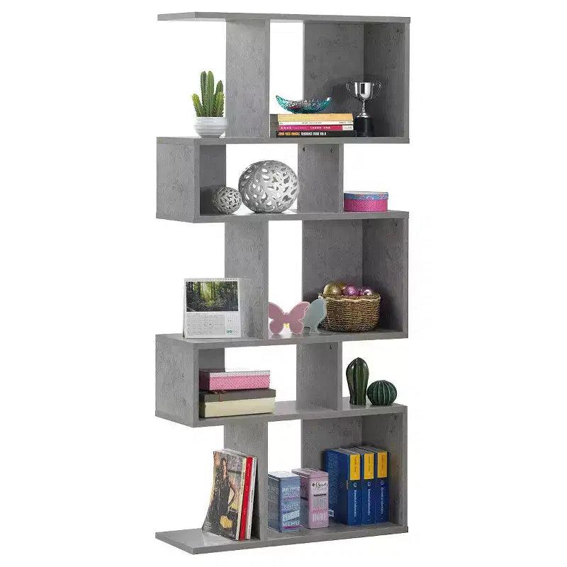 Étagère d'angle échelle 5 cubes autoportante – Meuble de rangement et bibliothèque