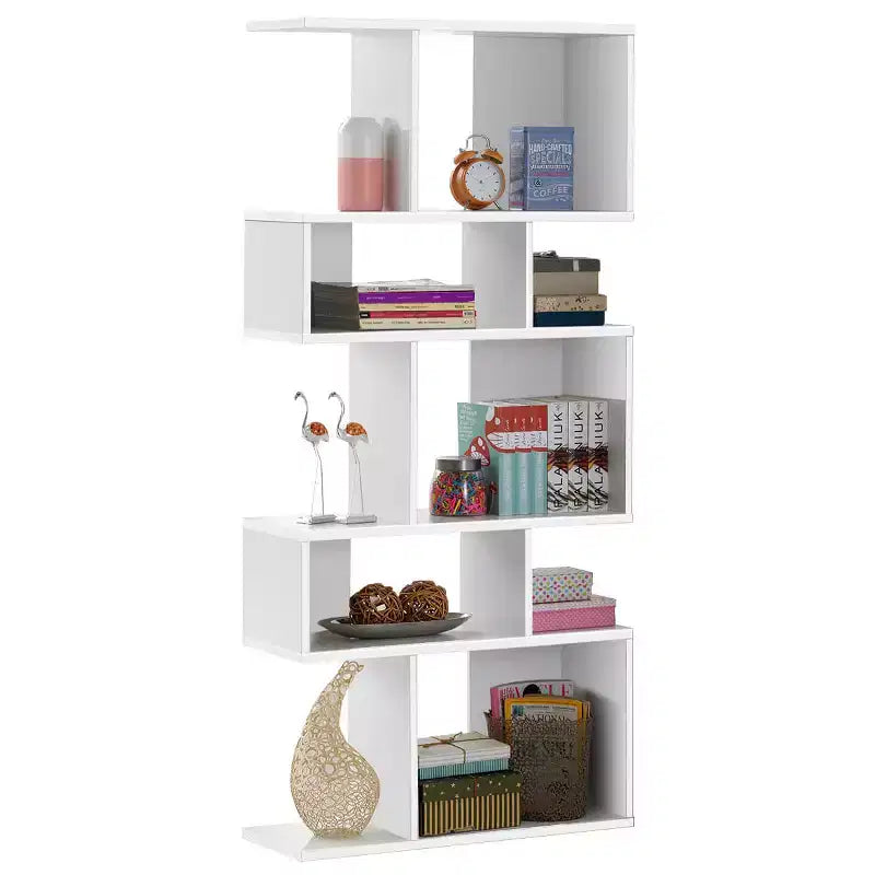 Étagère d'angle échelle 5 cubes autoportante – Meuble de rangement et bibliothèque