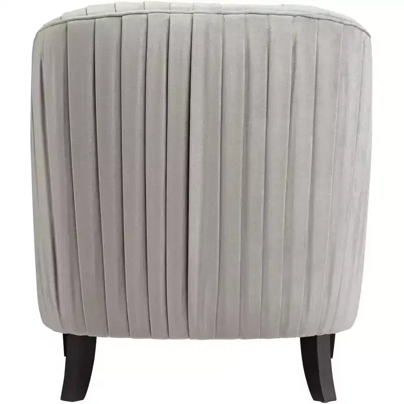 Chaise d'appoint plissée Liam Gray avec pieds noirs