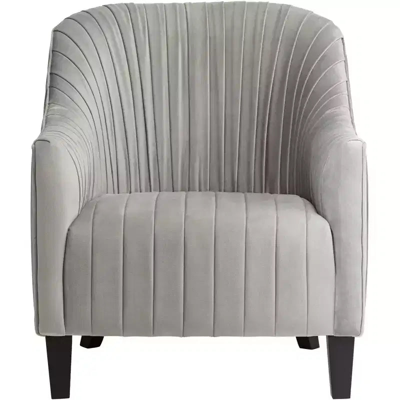 Chaise d'appoint plissée Liam Gray avec pieds noirs