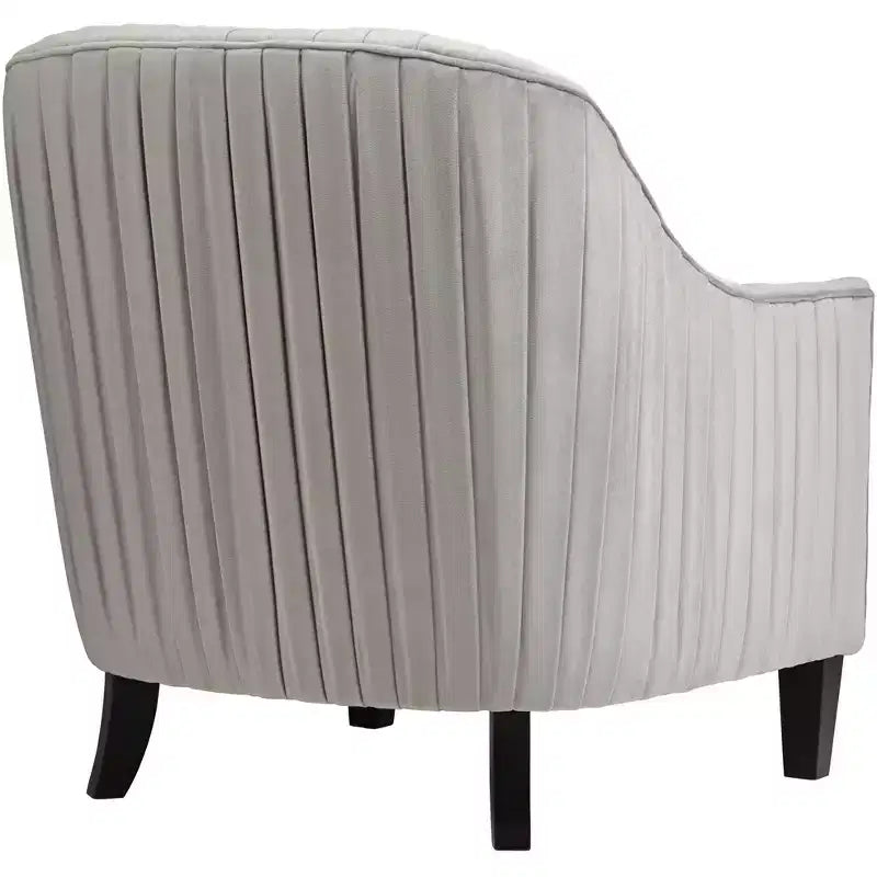 Chaise d'appoint plissée Liam Gray avec pieds noirs